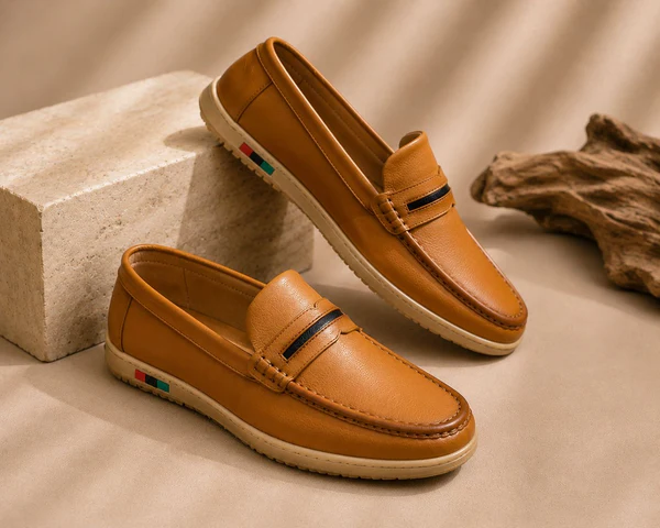 Genuine Cow Leather Loffer With D.Insole (503)-image