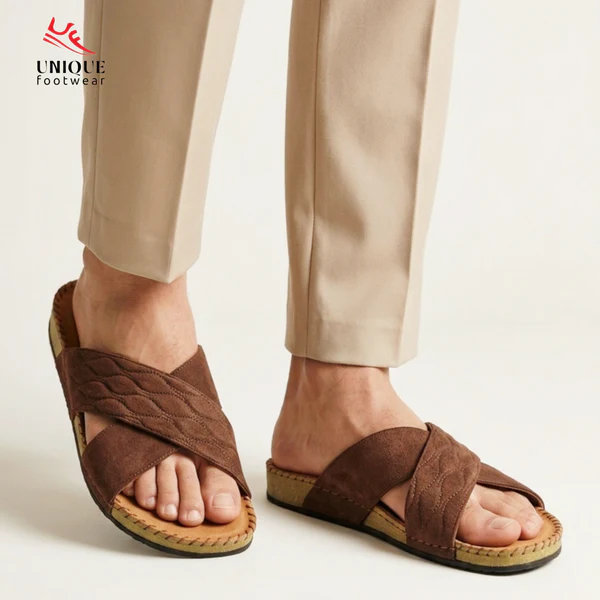 Premium Suede Sandal Chocolate (511)-image