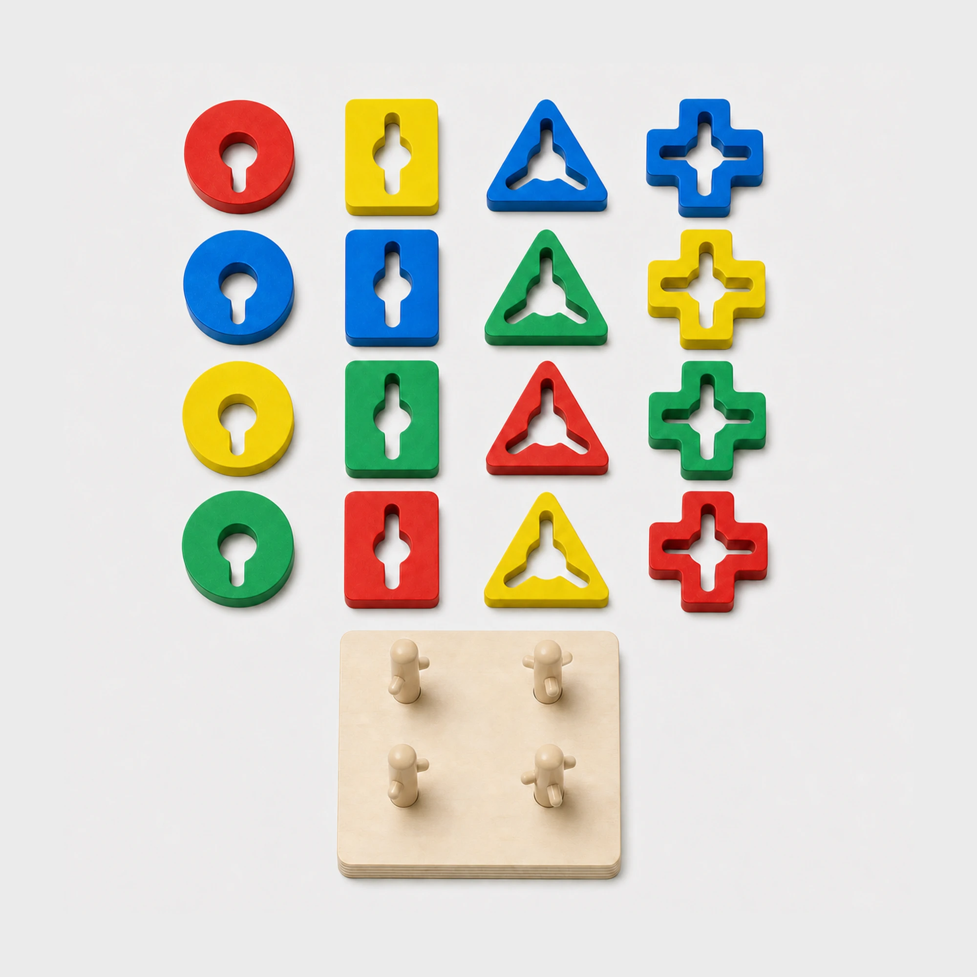 KiddoPlay Advanced Wooden Shape Sorting Puzzle - DKW2002