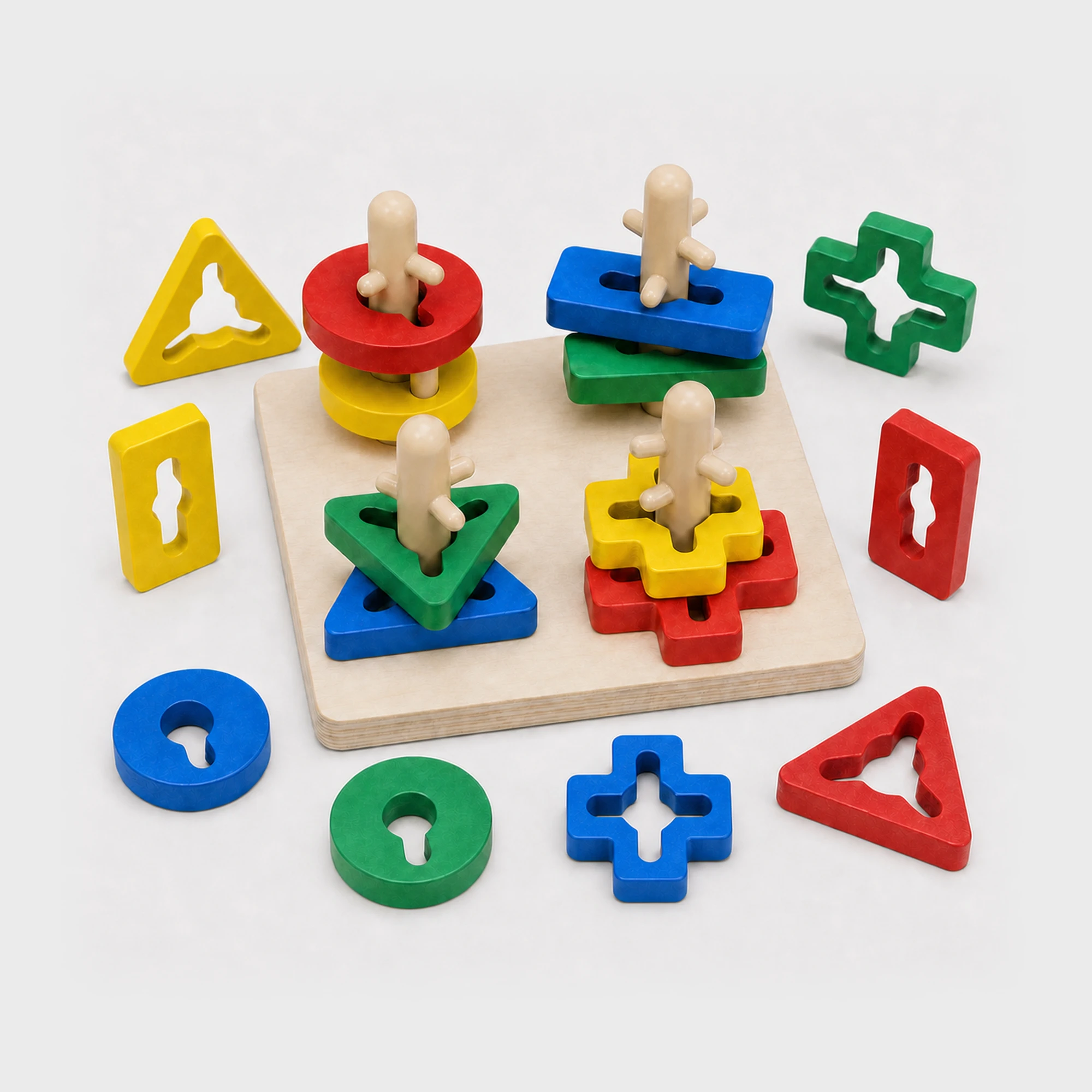KiddoPlay Advanced Wooden Shape Sorting Puzzle - DKW2002