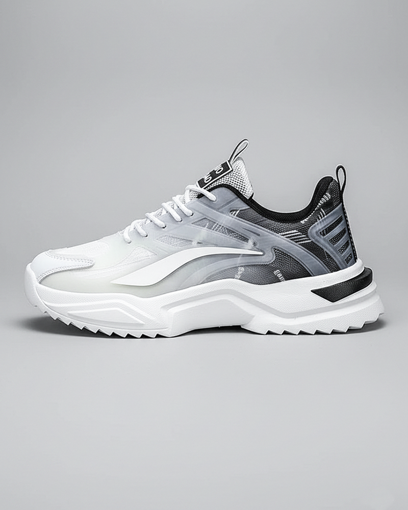 UrbanCore Mesh Casual Sneakers White-Black - 6066