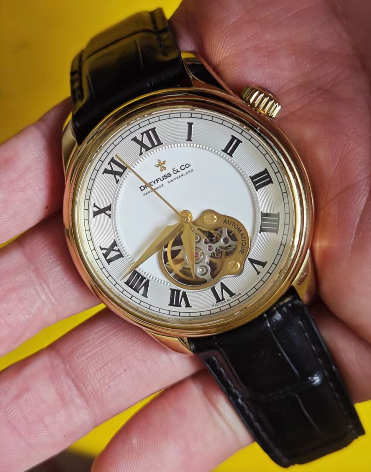 Dreyfuss & Co 1925 Open-Heart Men’s Swiss Made Automatic Watch